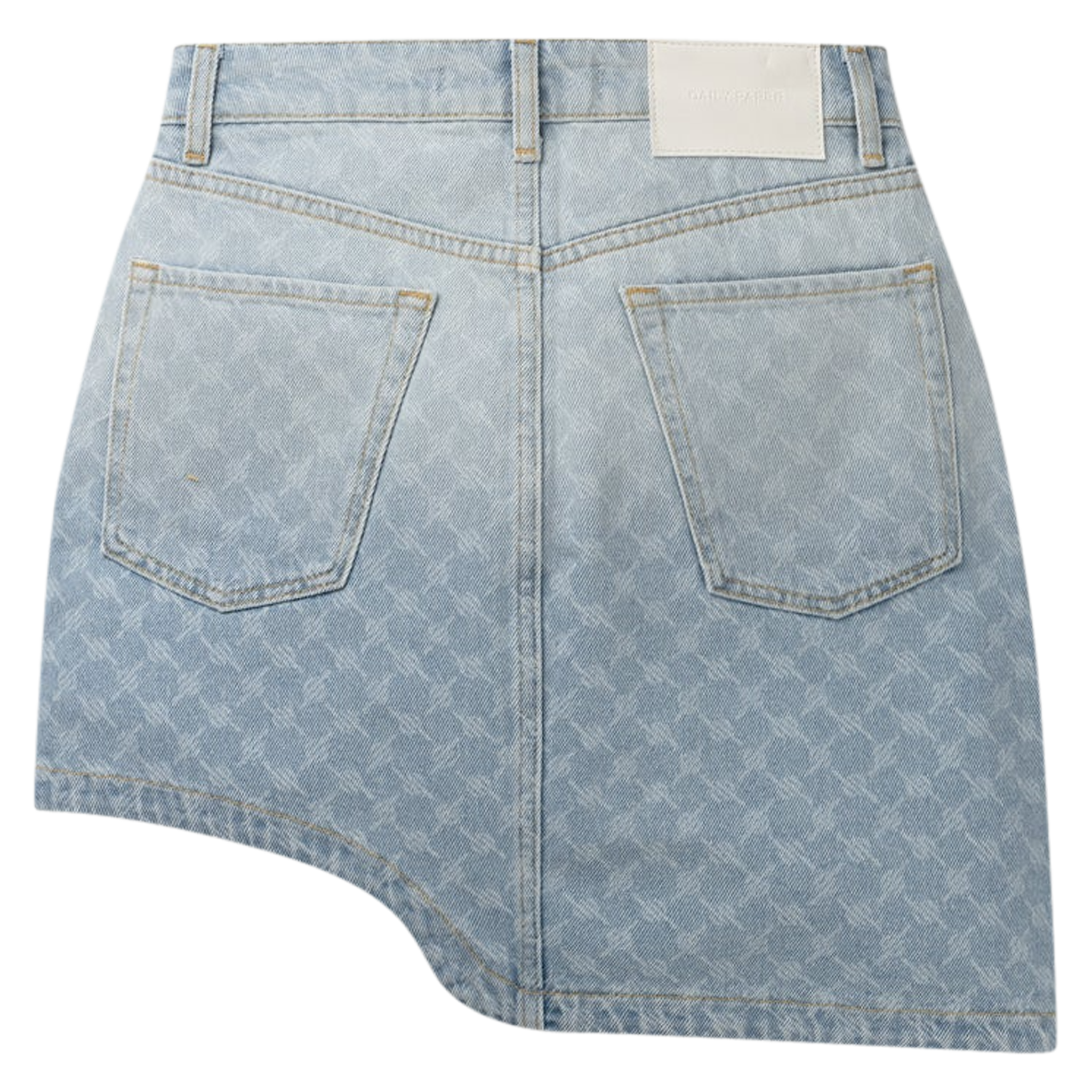 W Zella Monogram Denim Skirt