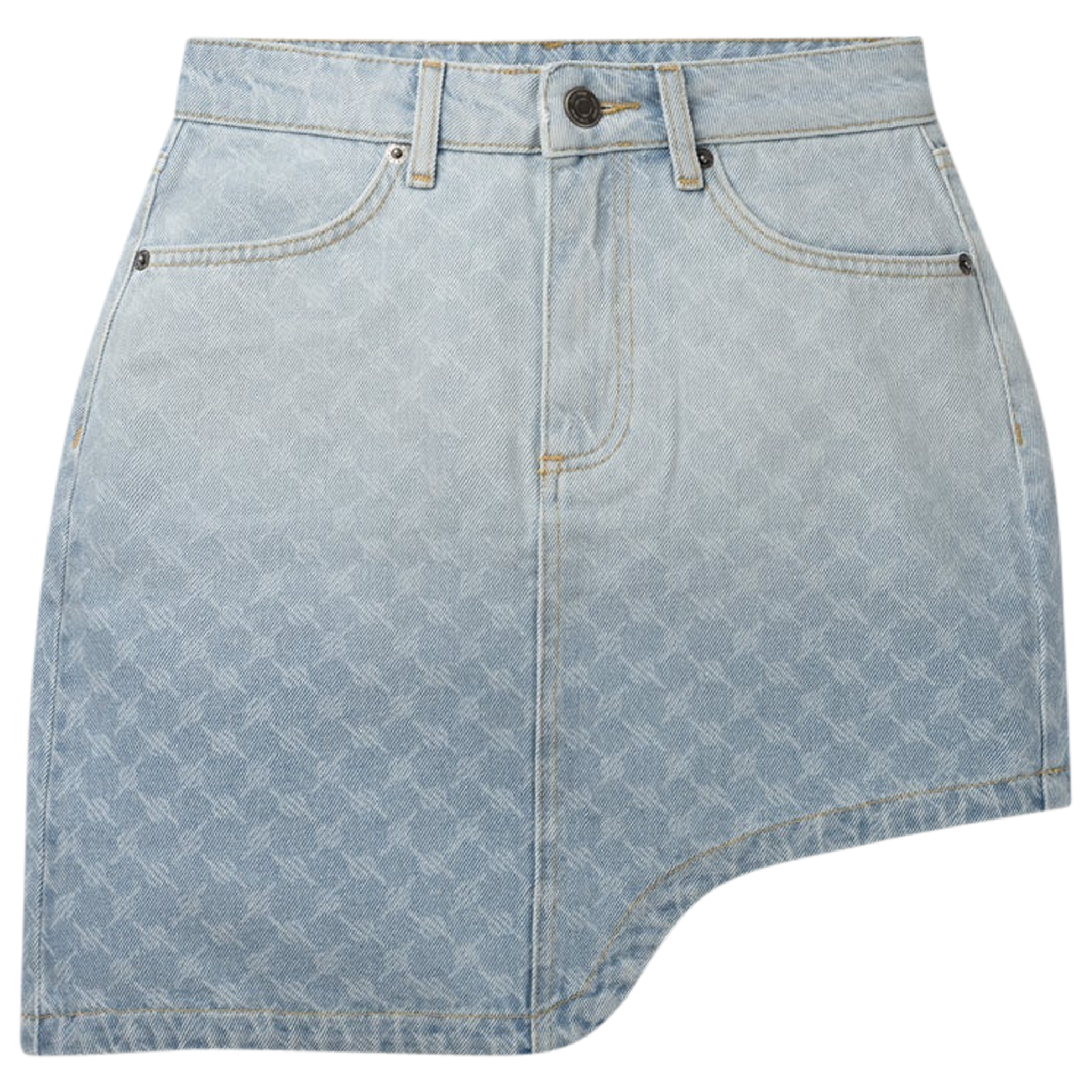 W Zella Monogram Denim Skirt