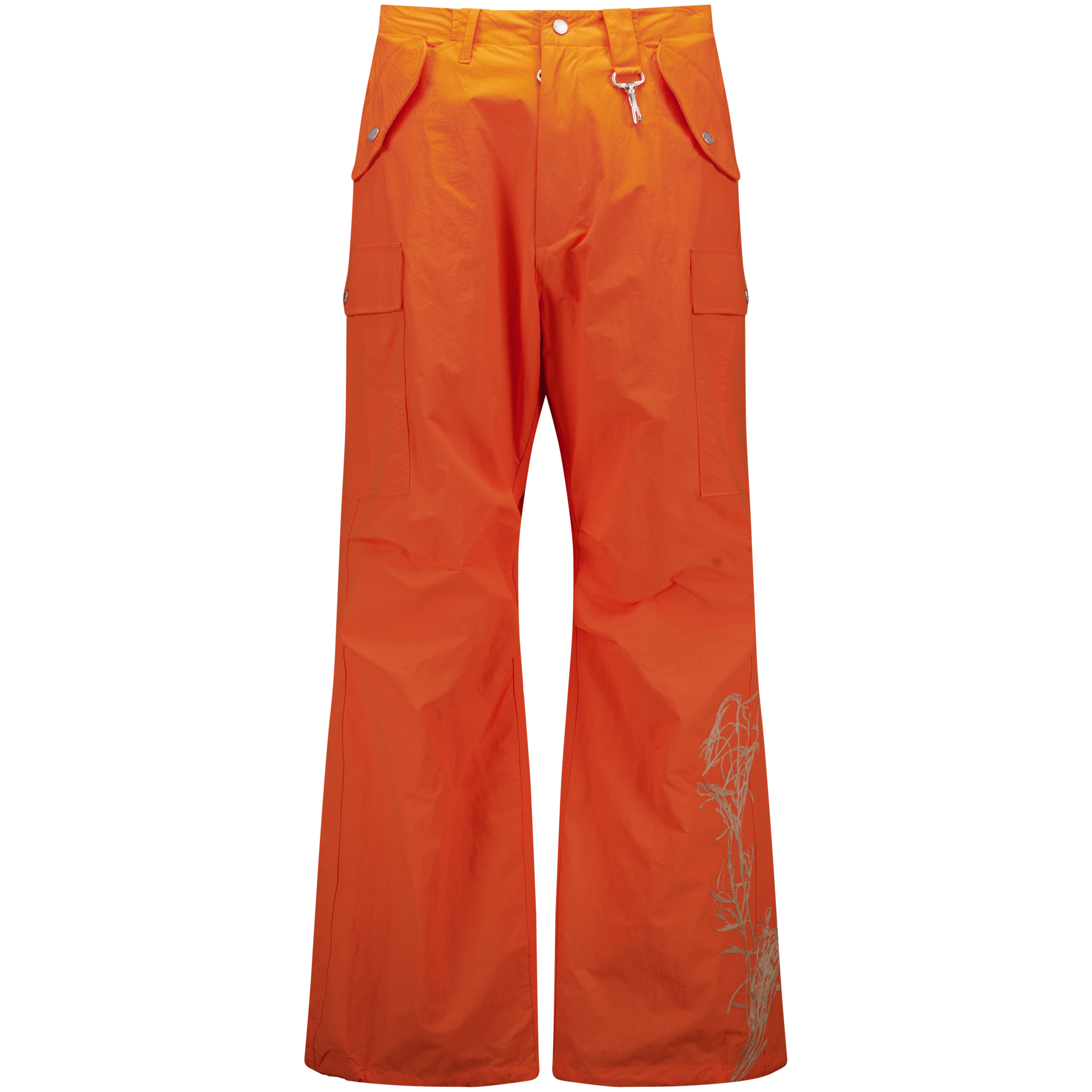 Desert Marigold Embroidered Nylon Cargo Pant