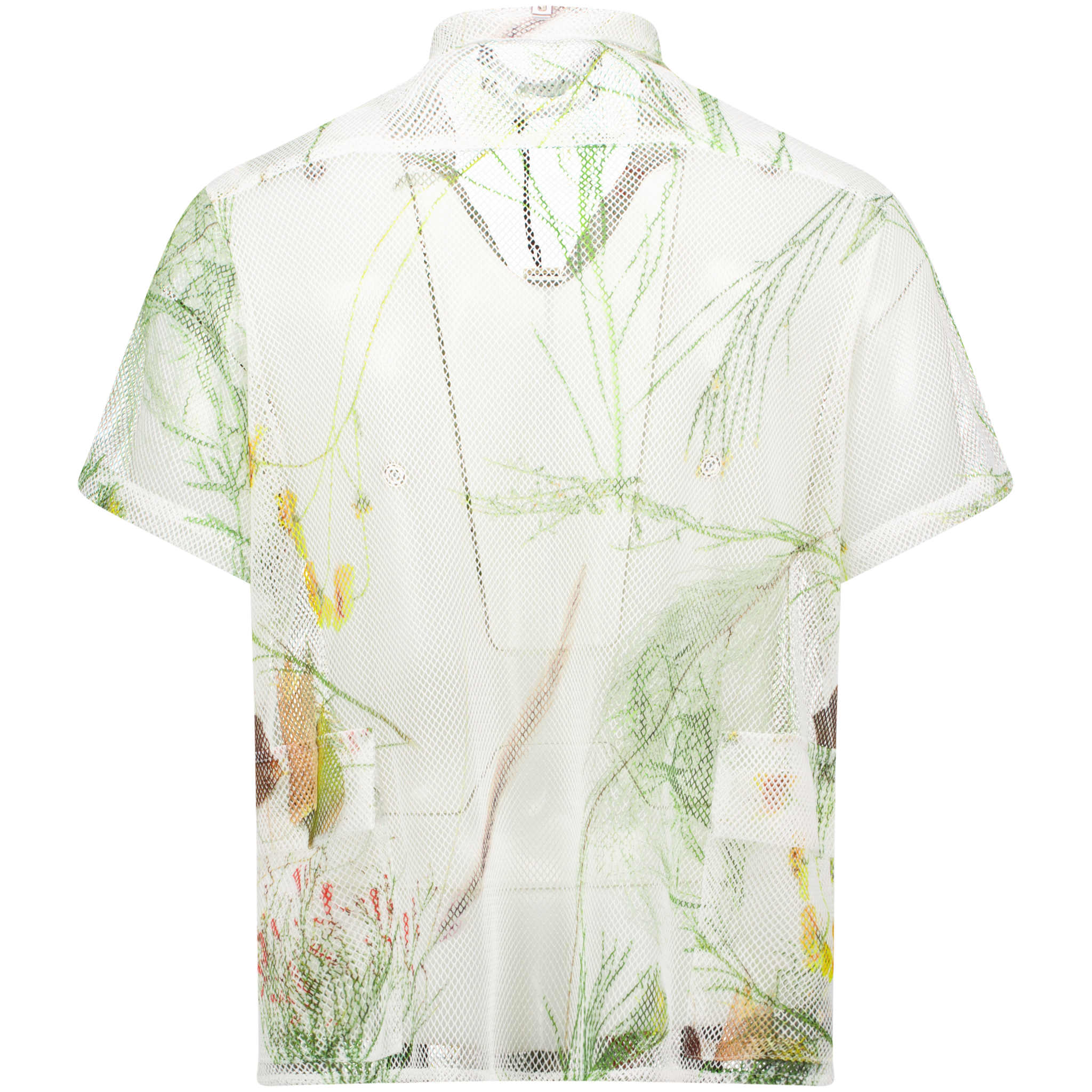 Desert Brush Printed Mesh Short Sleeve Cargo Shirt