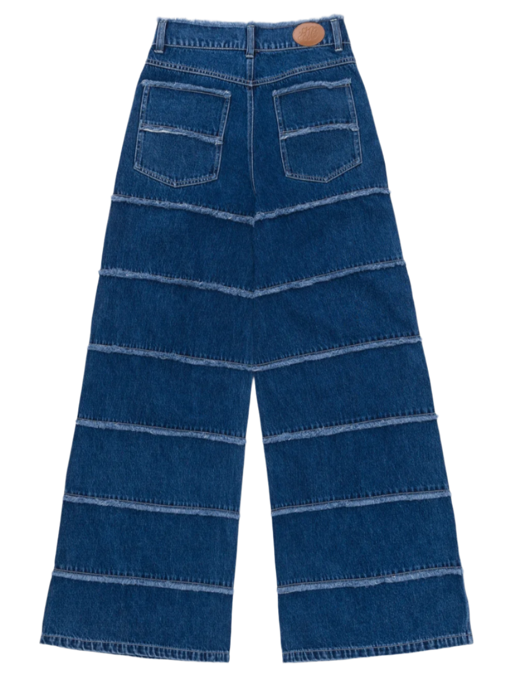 W Wide Leg Panel Denim Pant