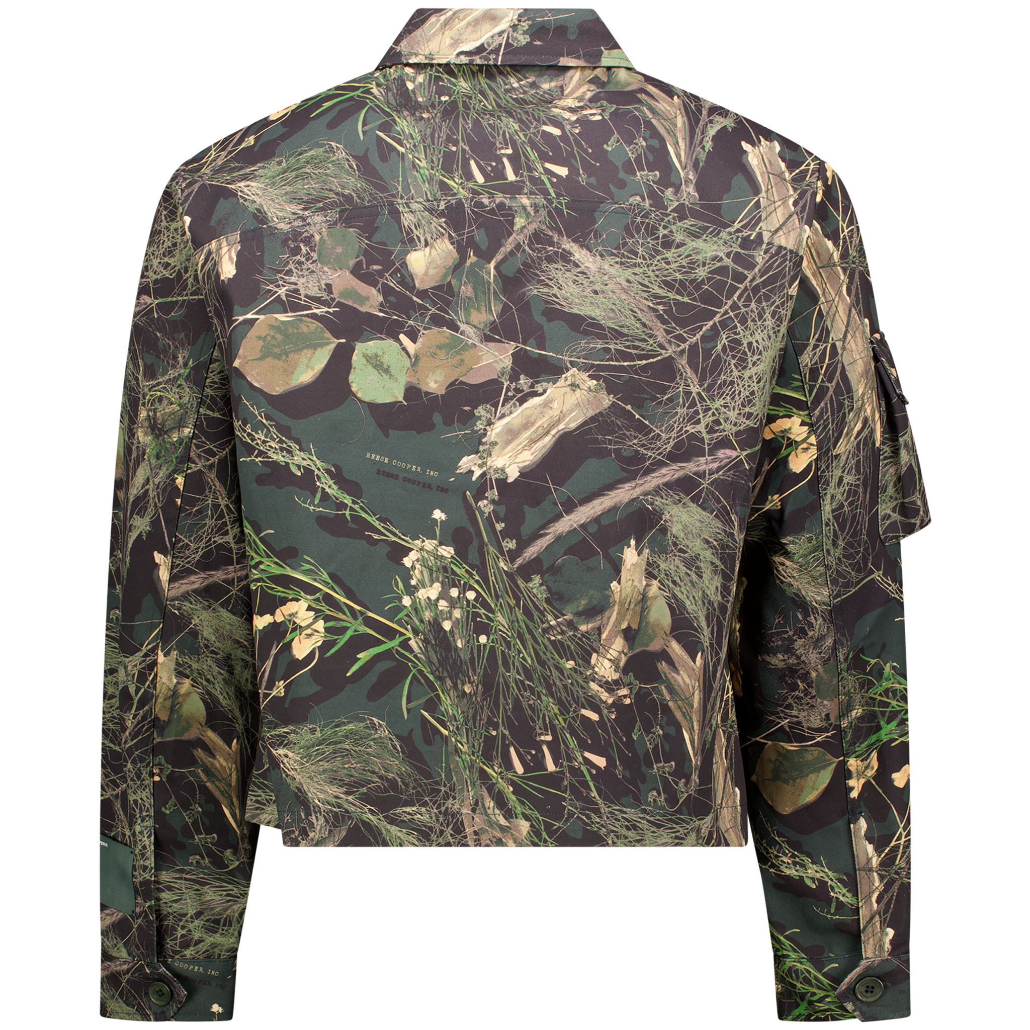 Cargo Pocket Jacket in Camo Cotton Twill