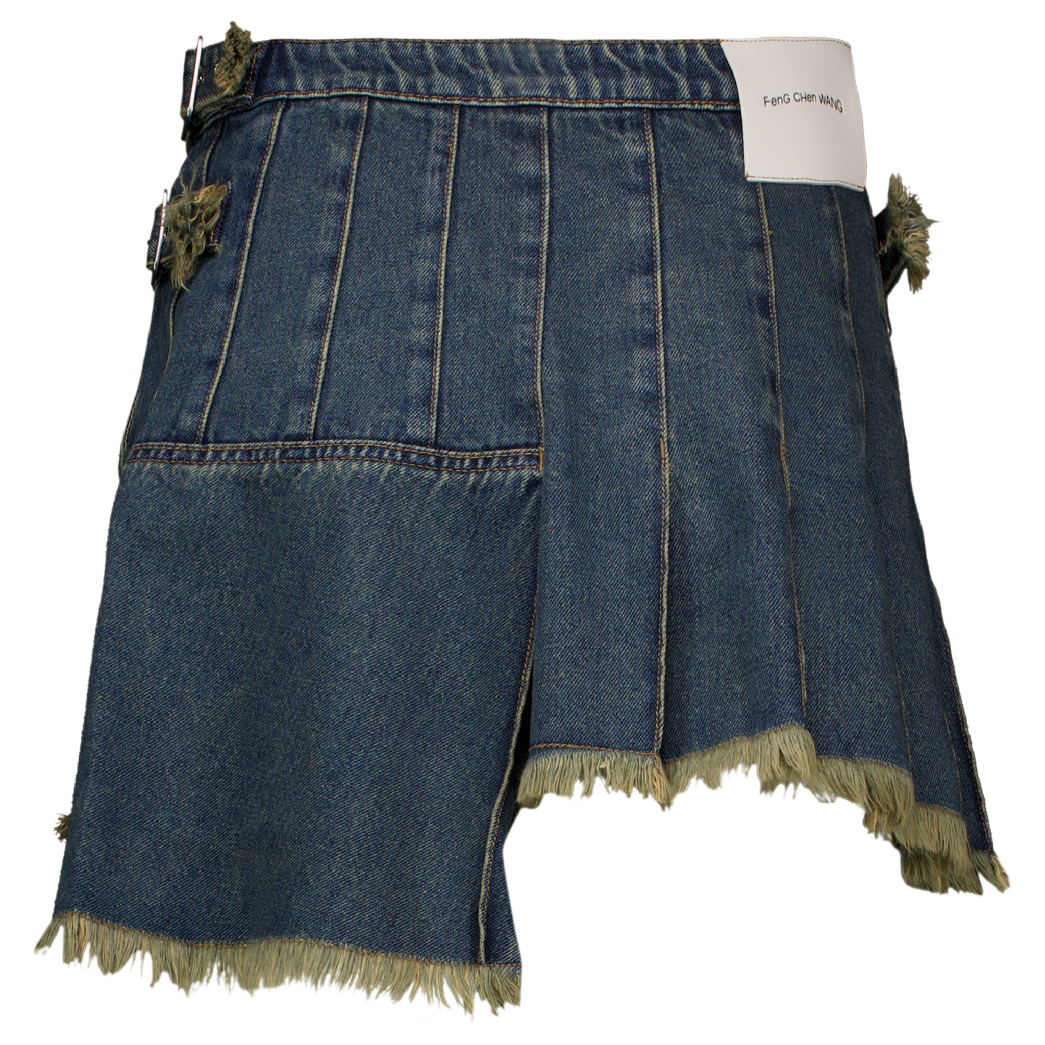 Denim Pleated Skirt